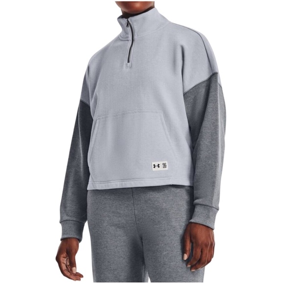 Under Armour Women's Playback Fleece Oversized Quarter Zip - Picture 1 of 2